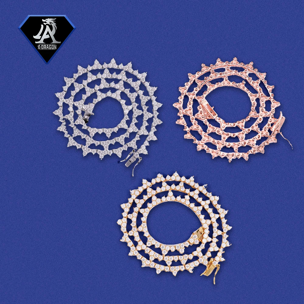 Fresh 2.5mm Sterling Silver Moissanite Hip Hop Claw Necklace Top-Rated Unisex Accessory