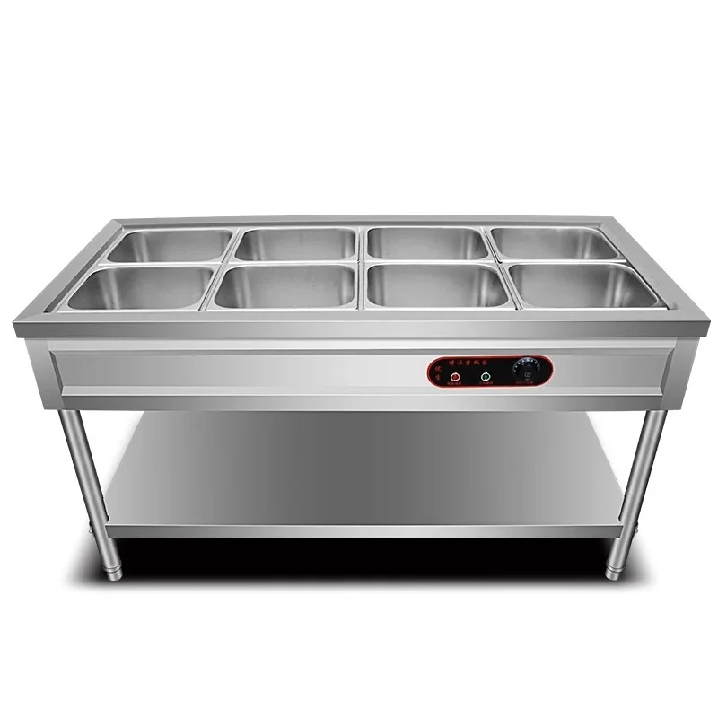 cheap buffet Restaurant Kitchen Equipment Stainless Steel Table Top gas Bain Marie electric Food Warmer with 4 Pots