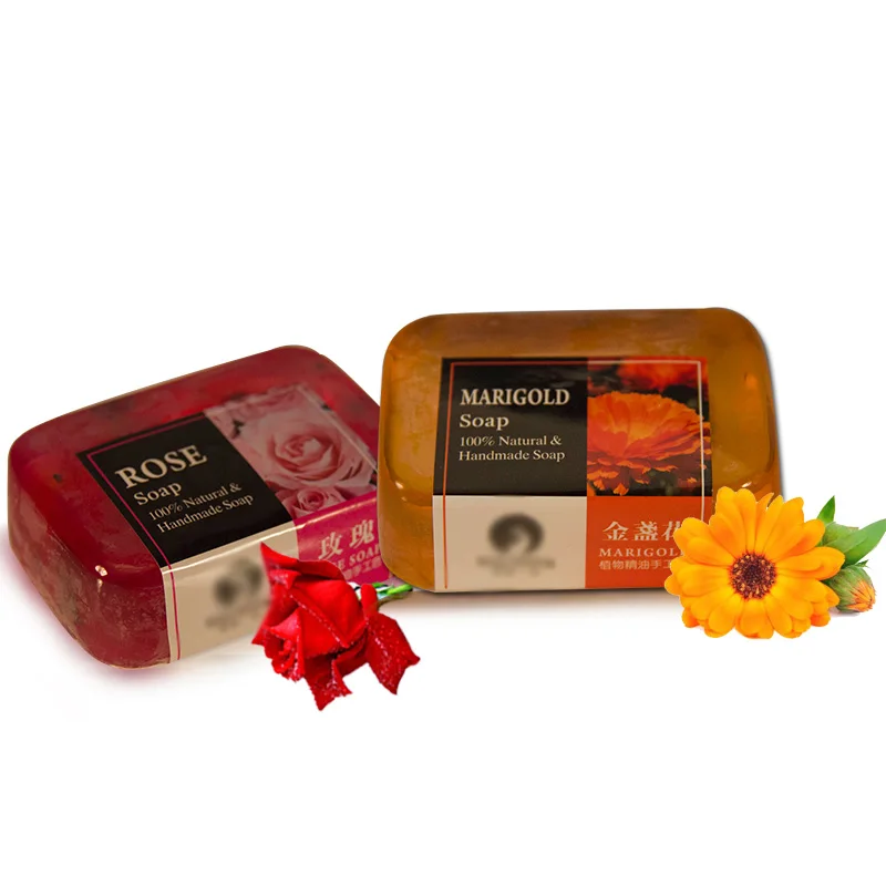 OEM Price 100G Handmade Plant Herbal Flower Fruit Extract Soap Anti-mite Moisturize Smooth Tightening Whitening Brighten Soap