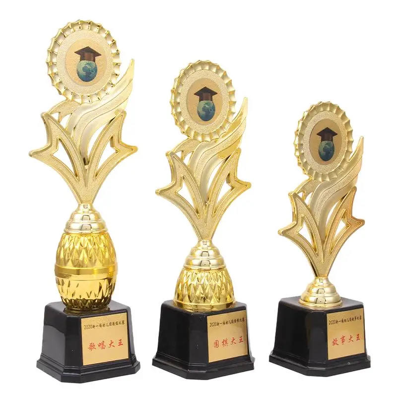 High Grade Color Cup Wheat Ear Award Handmade Plastic Trophy for School Composition & Athletic Sports Theme Souvenir Craft