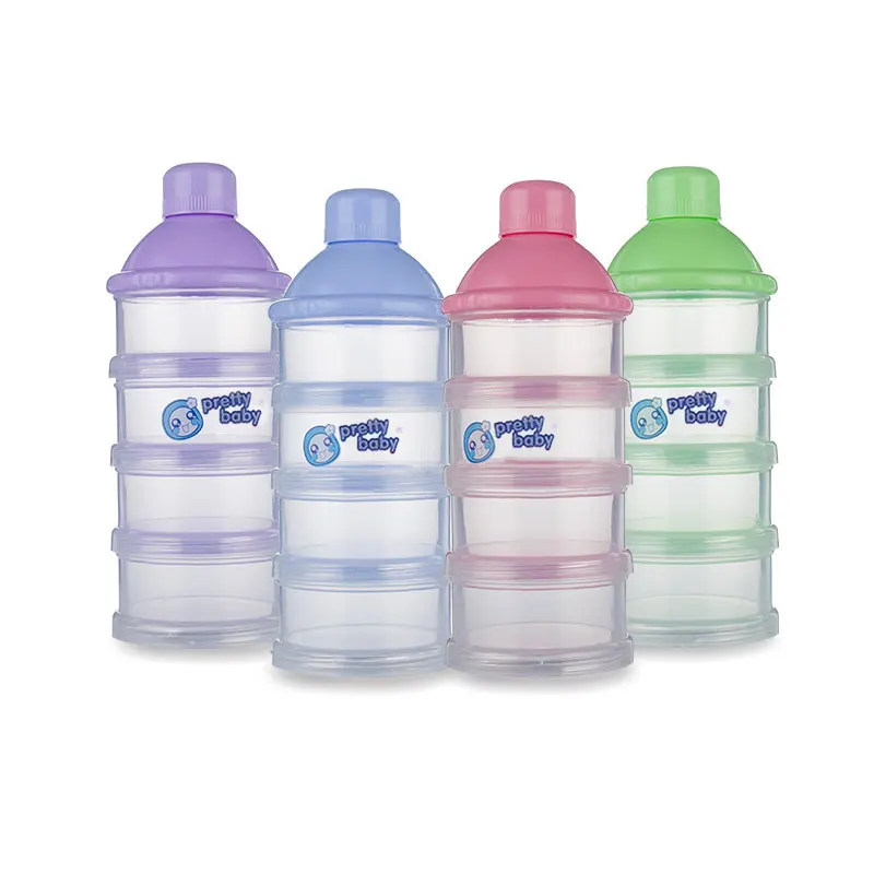 4 Layers Box Baby Snack Formula Powder Milk Dispenser For Milk Powder Container