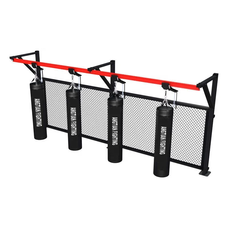 ANGTIAN Professional Heavy Bag Stand/ boxing bags steel rail rack for ground ceiling wall made in china
