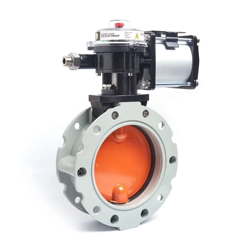 Ebro Seat Concentric Lever Wafer Pneumatic Actuator DN100 PN16 With Gearbox Demco Water Check Butterfly Valve Supplier