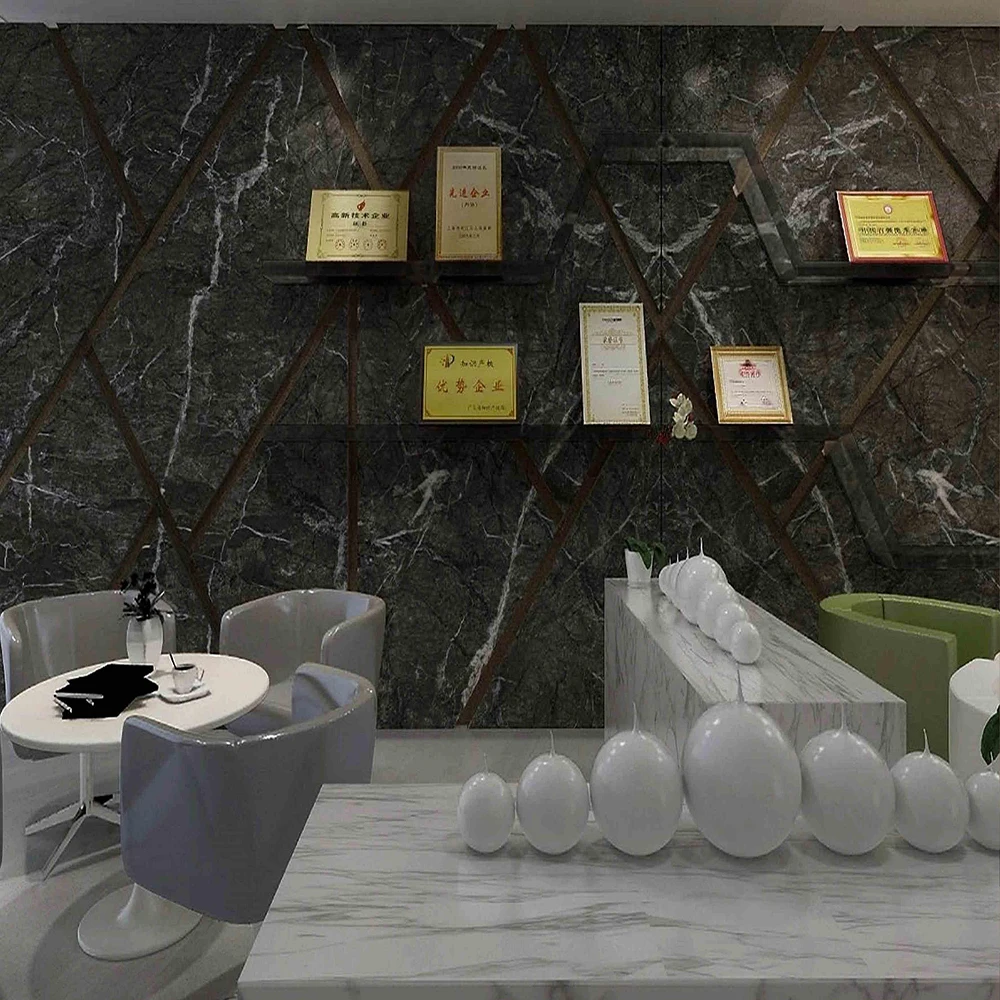 KASARO Plastic sheet 3d printing high gloss marble design uv board for wall