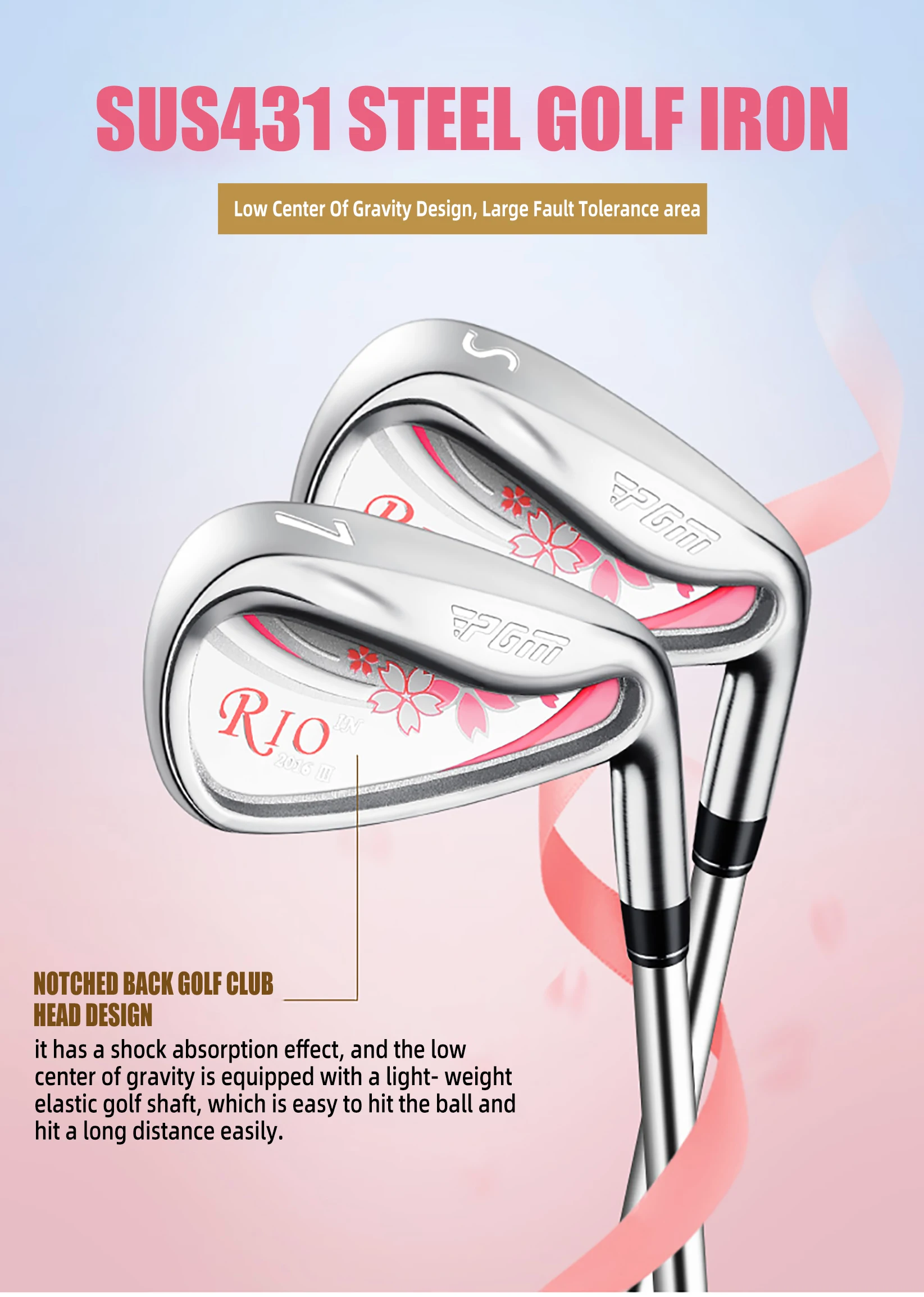 PGM TIG038 cnc milled oem golf irons club cavity backs 7 iron golf club