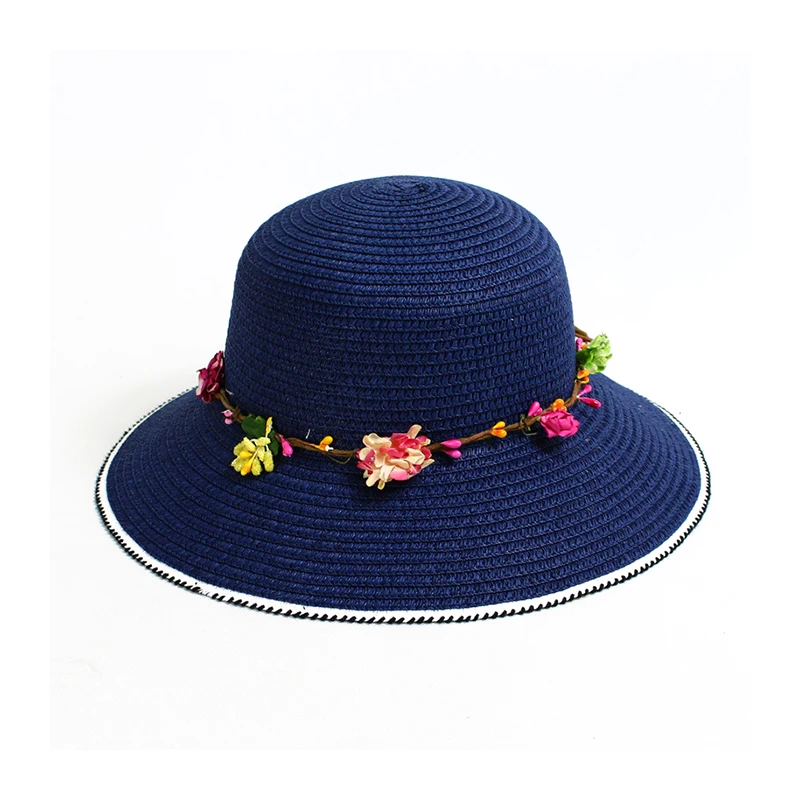 Wholesale customized  Summer straw hat foldable hat