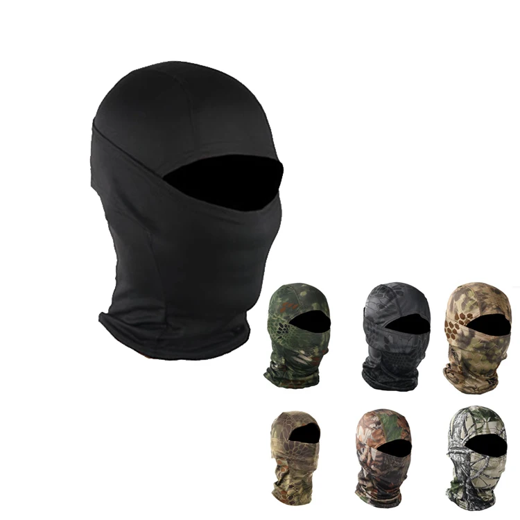 Оптовая продажа, Балаклава на заказ, камуфляжная маска с принтом для улицы, однотонная маска на все лицо, Лыжная Балаклава, маска, шляпа