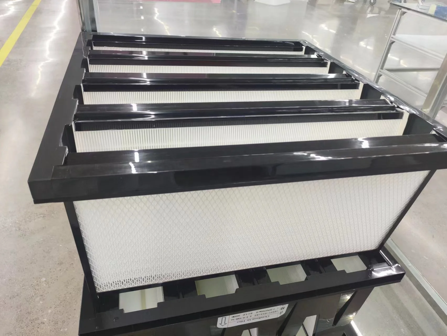 Industrial High Efficiency V-Shaped Activated Carbon Core HEPA Filter New Box Medium Grade Fresh Air Paper Manufacturing Plant