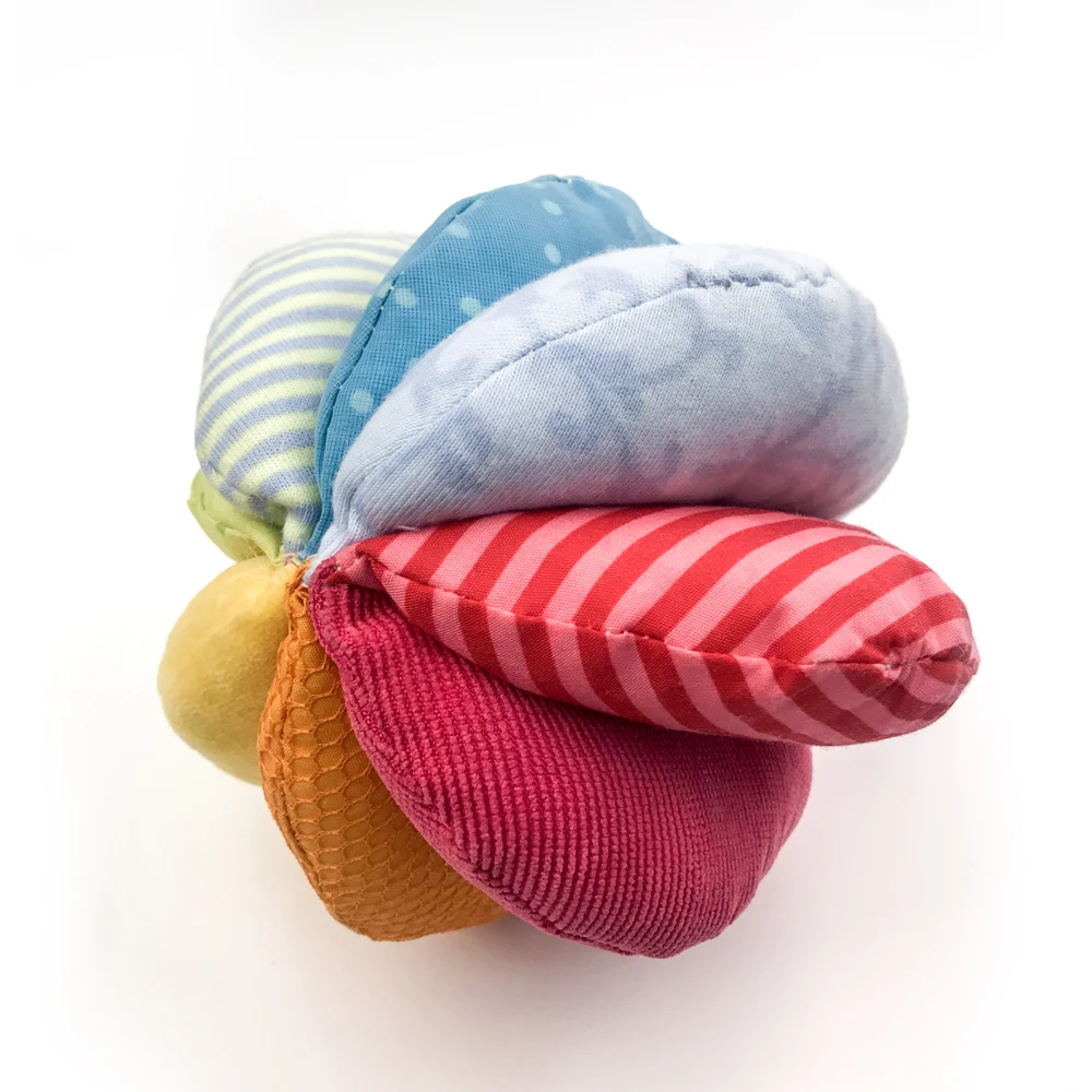 Sassy развивающий бумповый шар, высокое качество, Монтессори, мягкая ткань для младенцев, Другие Развивающие игрушки, Радужный цветной от 0 до 24 месяцев