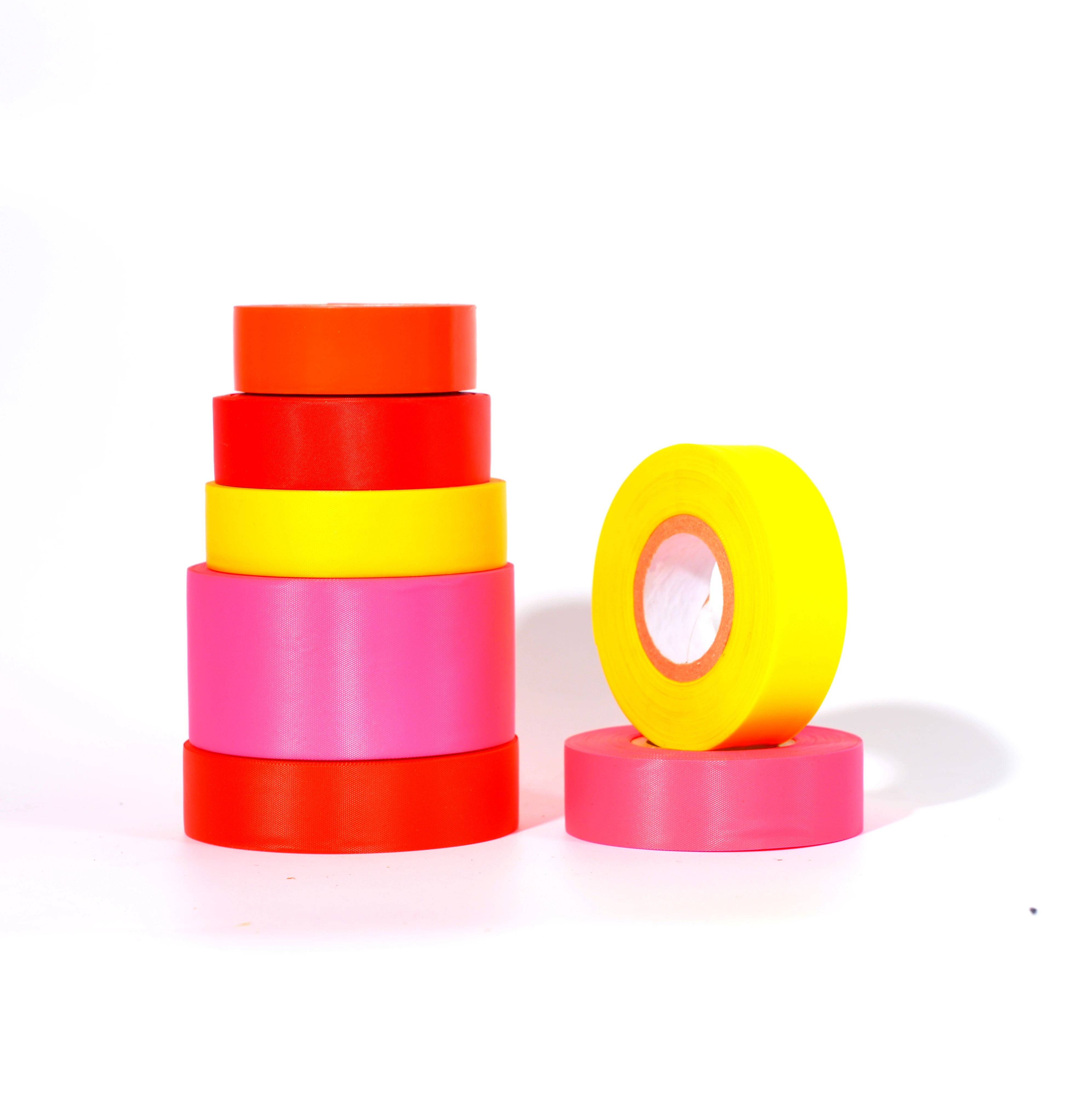 Direct sales moisture-proof fluorescent  measure gaffer tape roll flagging tape roll