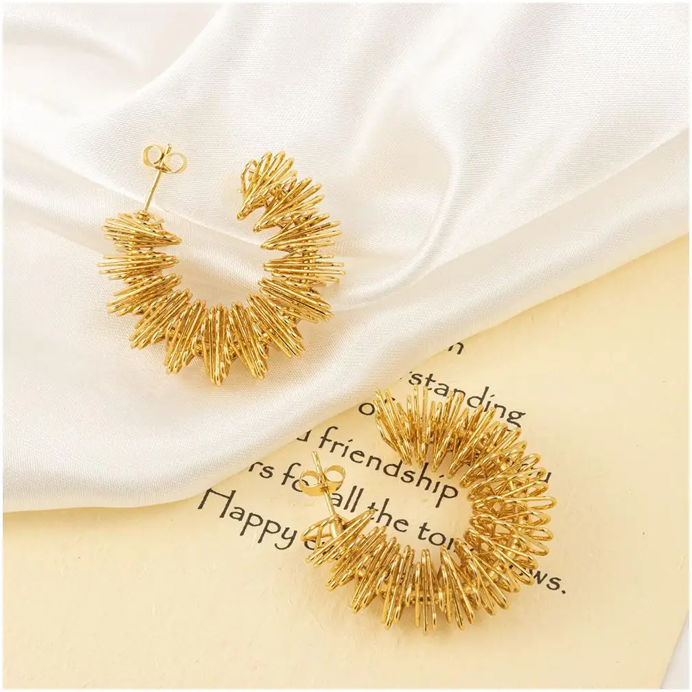 Stainless Steel Alloyohrringe Earrings Hoops Tarnish Free Oversized 18K Chunky Enamel Kids Eco Friendly Womens Designer Earrings