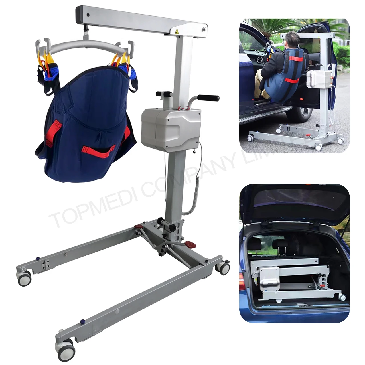 Compact Mobile Patient Lifting Hoist Portable Car Access Lifter for Elderly