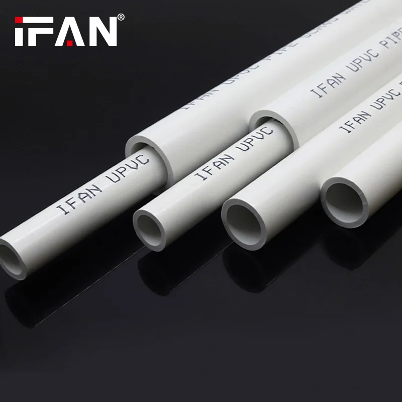 IFAN Hot Sell Plumbing Materials White Round PVC Pipe Tubes Plastic 6 Meter Schedule 40 UPVC Pipe for Water Supply