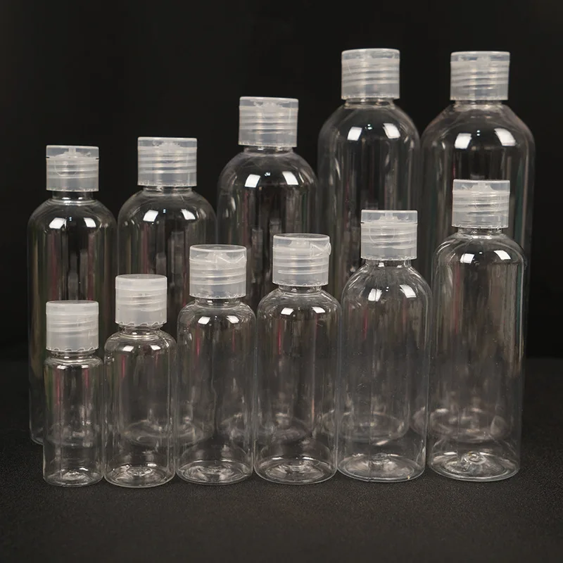Cheap PET plastic 50 ml flip top cap bottle 30ml 50ml 100ml plastic lotion cosmetic squeeze bottle