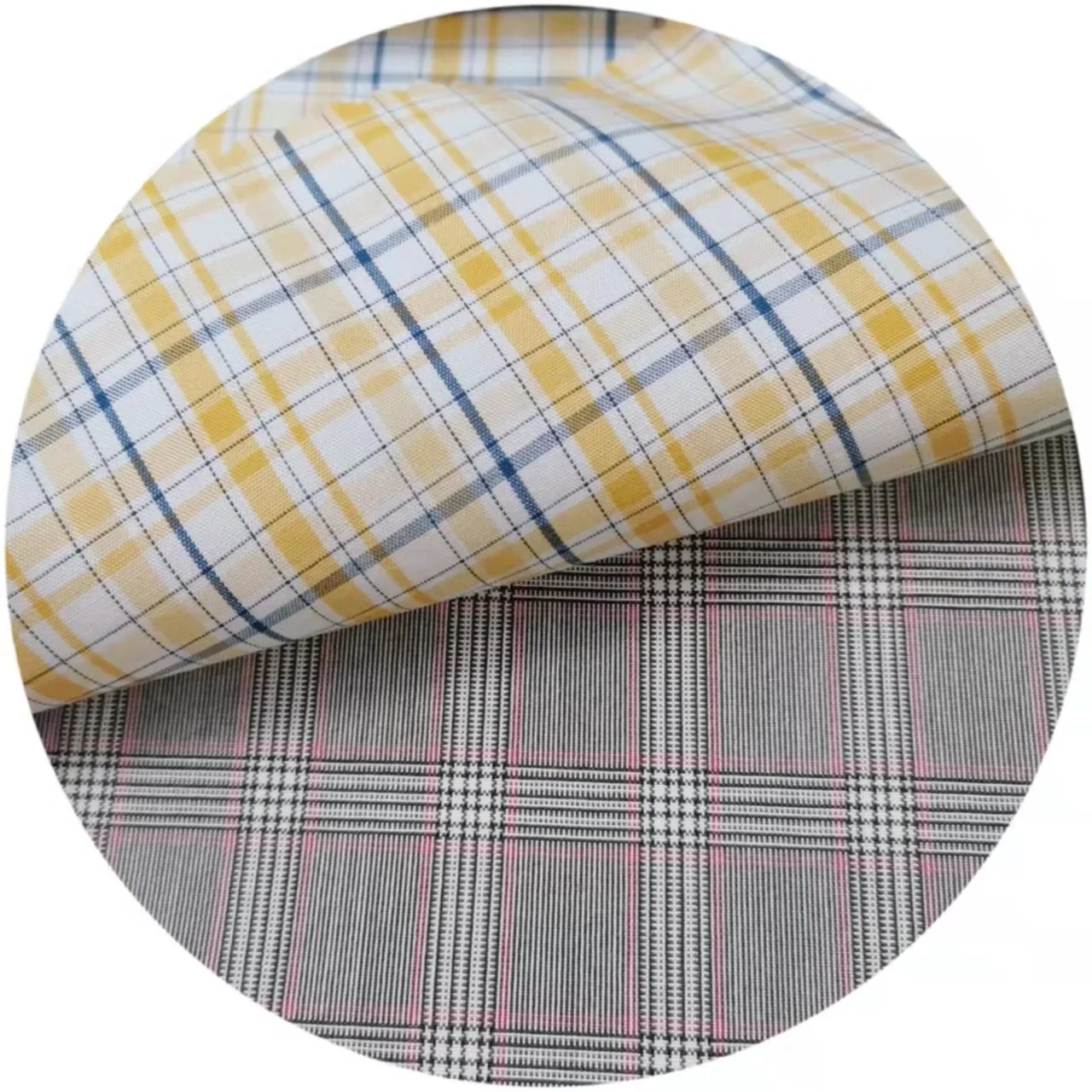 yarn dyed checks shirting plaid  cotton woven fabric 100% cotton jacquard fabric