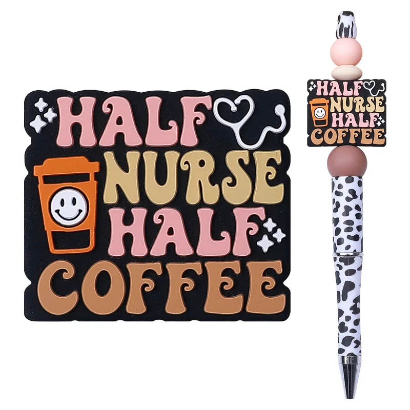 Silicone Beads Book Shaped Nurse Fuel Coffee Gnome Cups Dogs And Coffee Mug Book Silicone Focal Bead