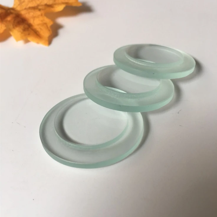 4mm 5mm 6mm 8mm China wholesale round circled step bevel edge tempered sighting glass