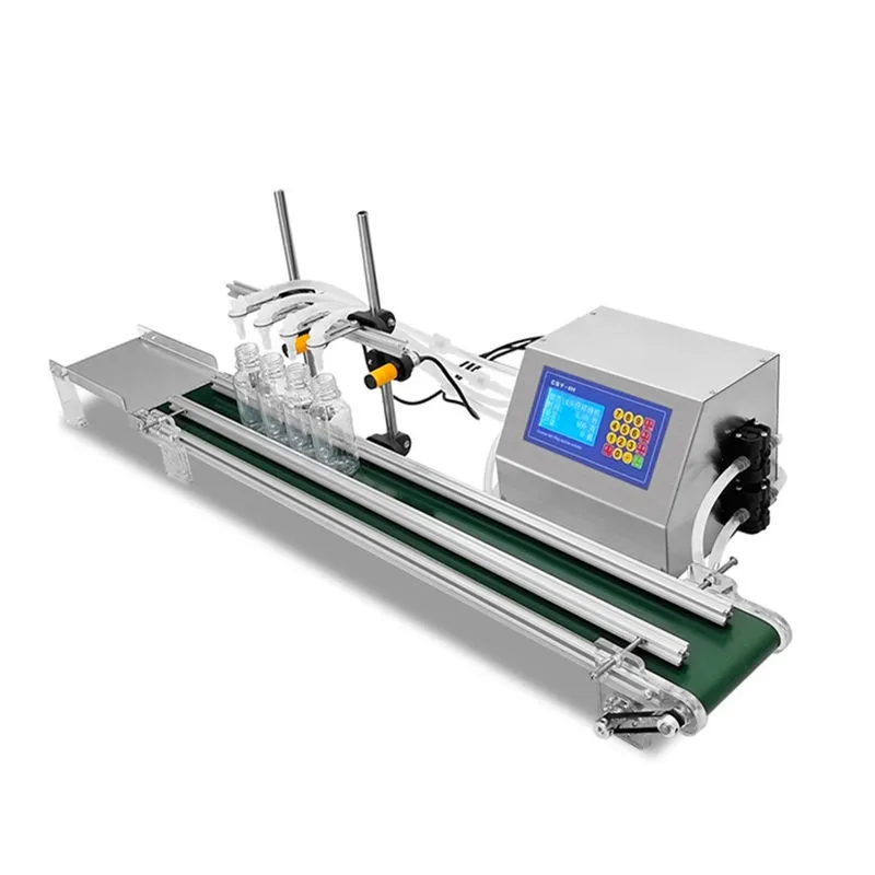 Automatic CSY-4H1200 Peristaltic Pump Semi-automatic desktop 4 head water beverage bottle peristaltic pump Juice filling machine