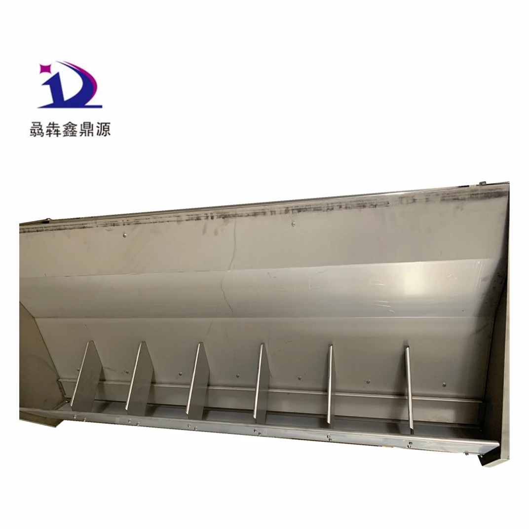 stainless steel double-sided long  trough automatic feeder