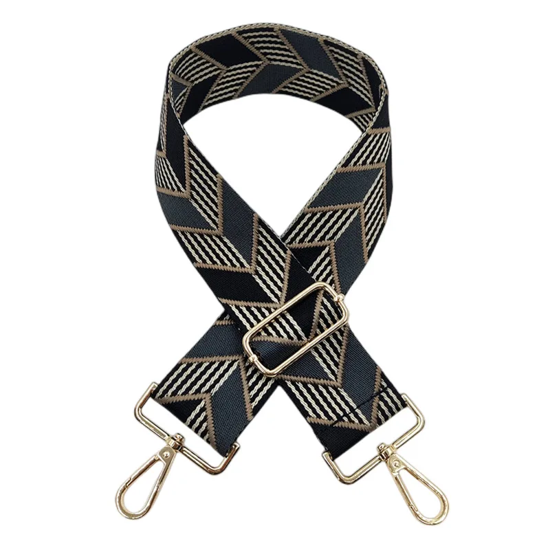 New Trending 5CM Striped Webbing Bag Strap High Quality and Fashion Removable Shoulder Strap for Bags