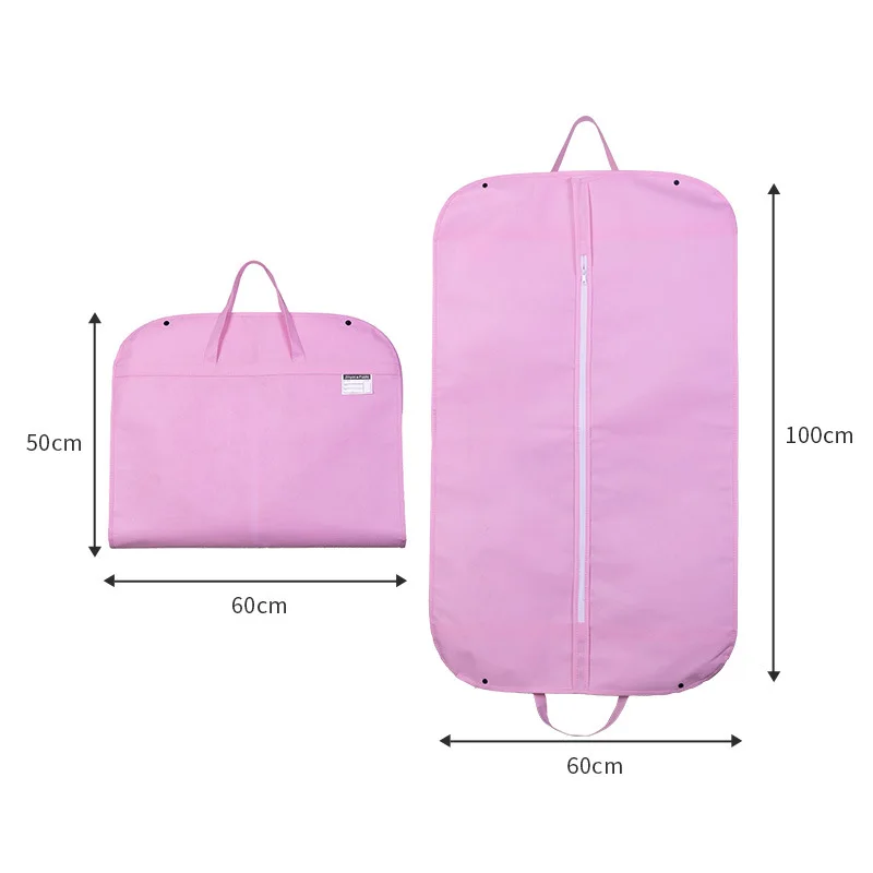 Custom Logo Clothing dust cover Hanging coat dust bag Household clothing hanging bag dust proof non-woven suit cover garment bag