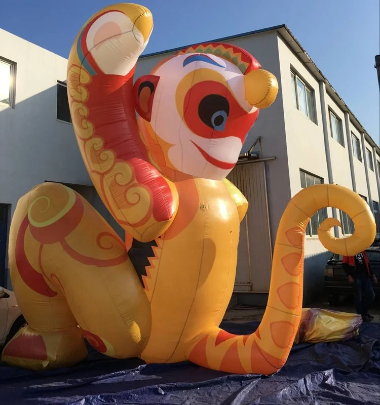 Huge Inflatable Gorilla Monkey , Car Tyre Factory Advertising Customize