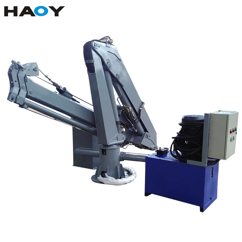 hydraulic jib crane 3ton folding knuckle boom hoist lift crane boat ship deck marine harbor crane for sale