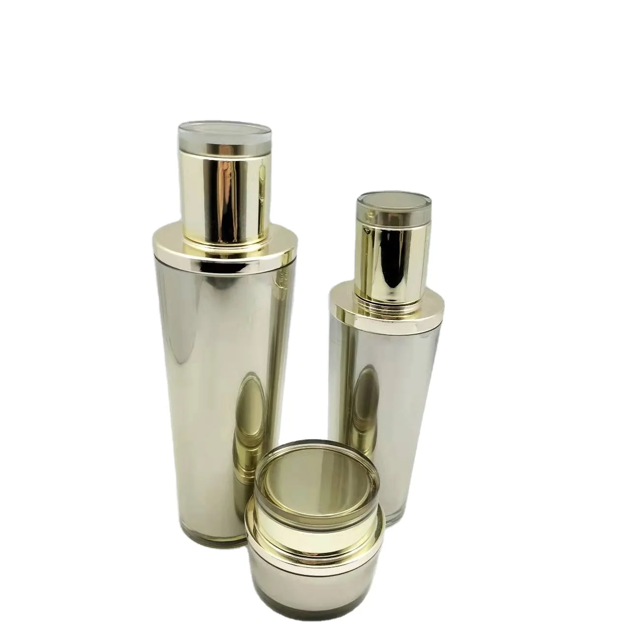 30ml 60ml luxury skincare acrylic plastic bottles cosmetic packaging cream lotion pump jar and bottles set cosmetic packaging