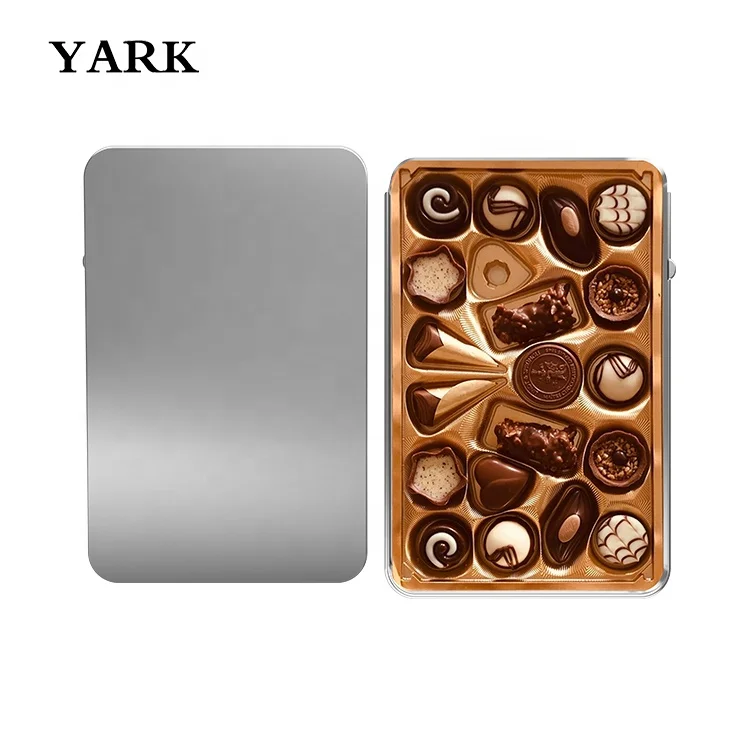 Childproof empty tin can packaging candy chocolate bar tinplate can box