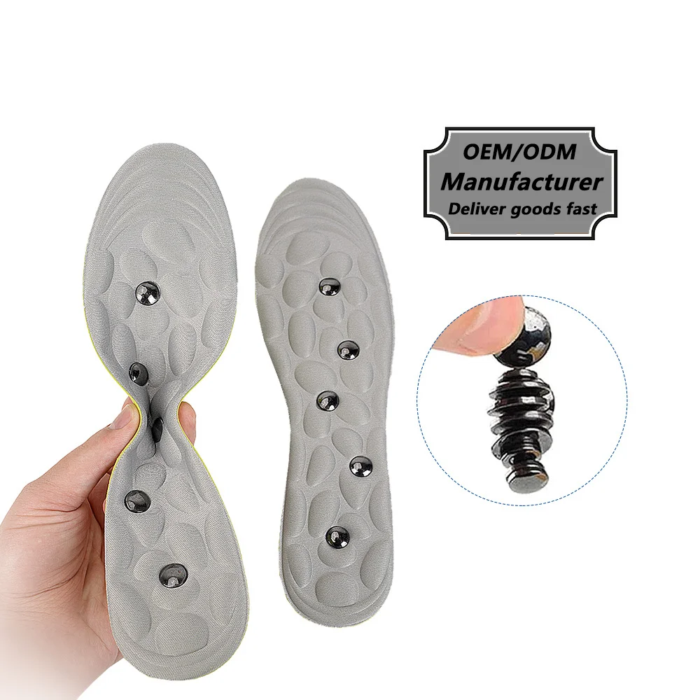 Factory Customization Magnetic acupressure insoles for walking activity magnets health foot massaging healthcare shoe insoles