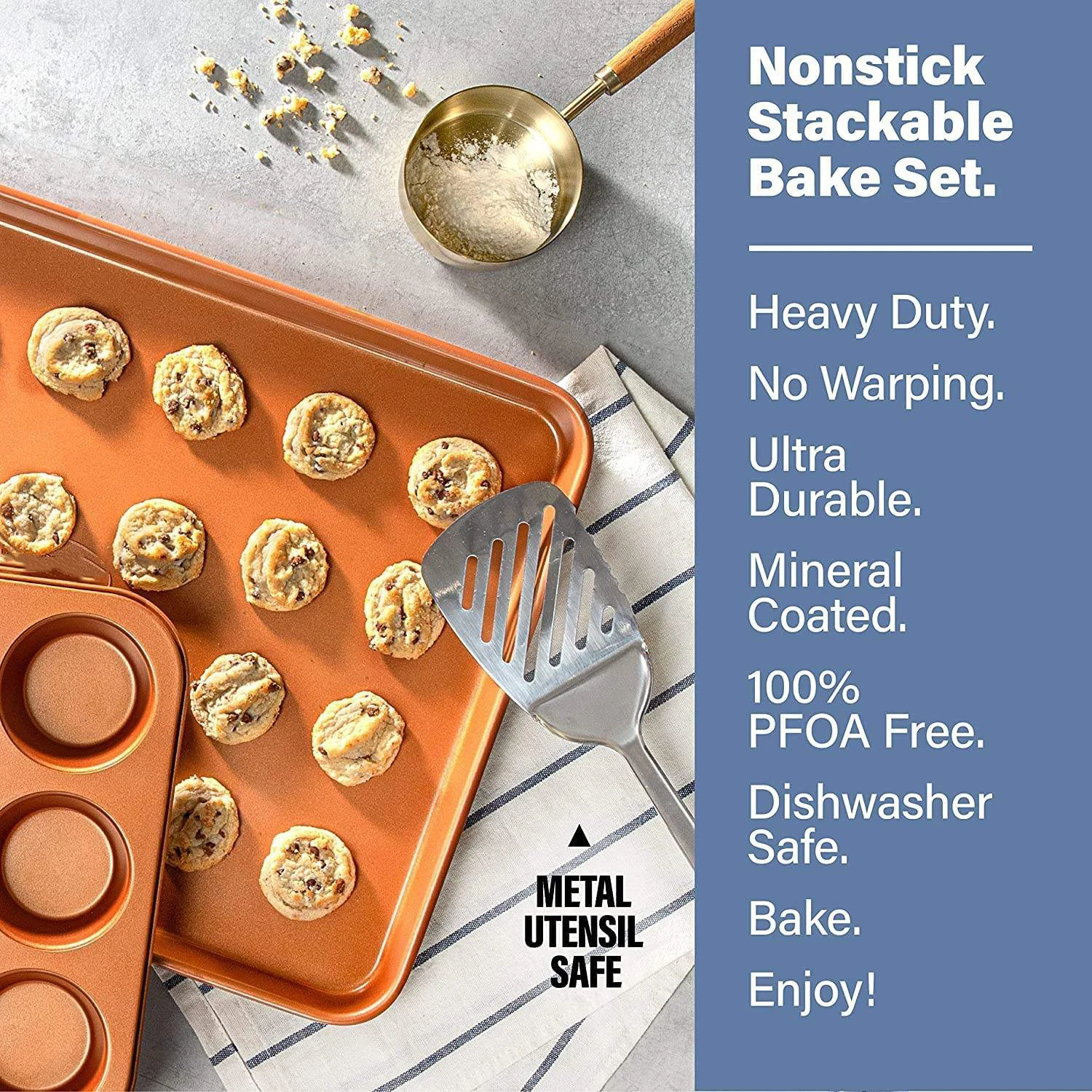 hot selling High Quality Nonstick Bakeware Set, Dishwasher Safe 6 Piece Baking Set, Ceramic Baking Pans Set