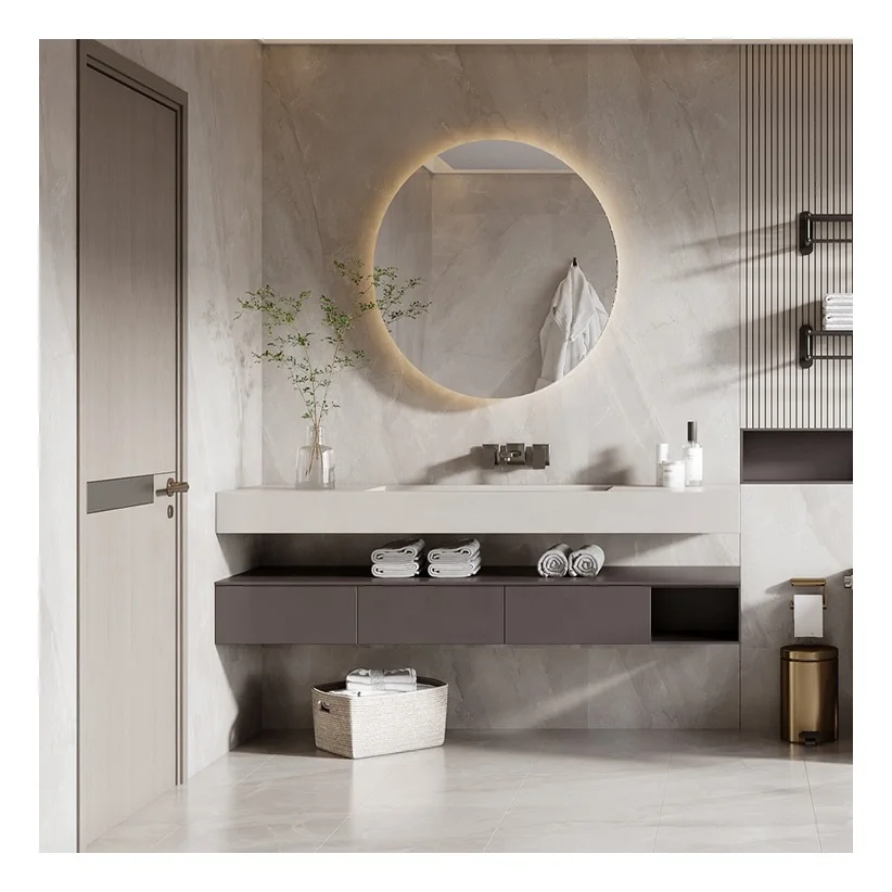 Chinese sink mirror design bathroom vanity with sink 30 48 inch mdf cabinet  standing vanity