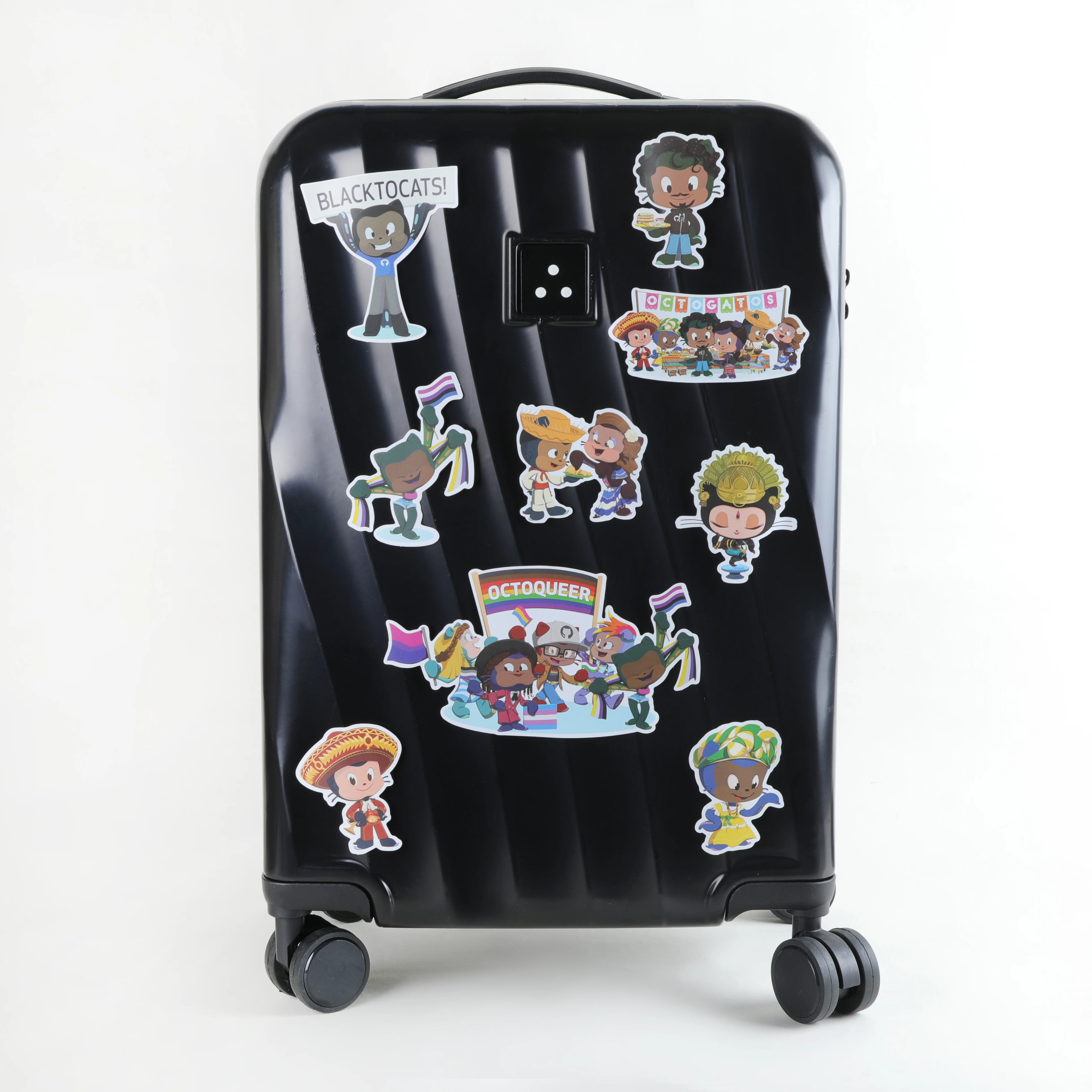 custom cute design waterproof pvc die cut 3d kids cartoon sheet big luggage cartoon stickers