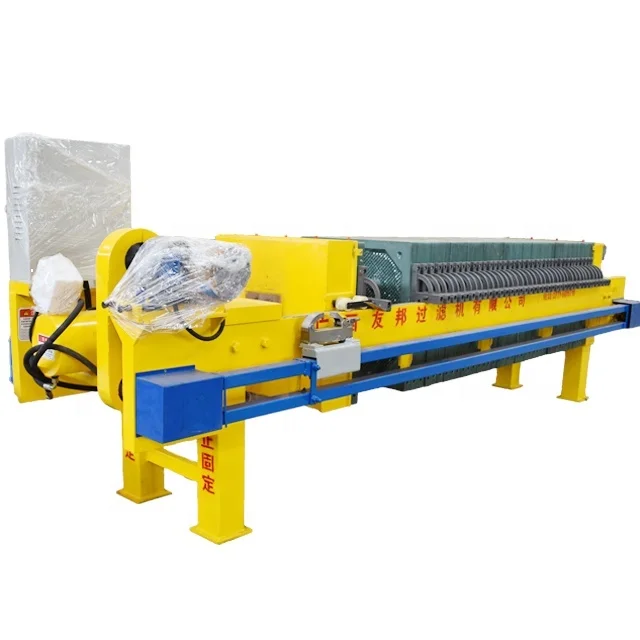 Small sludge sewage treatment equipment automatic mud 100 square van filter press automatic plate frame