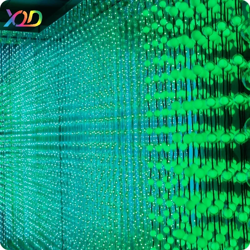 XQD Flexible Waterproof LED Mesh Screen P50 SPI RGB WS2811 for Outdoor Transparent Building Facade - Factory Custom