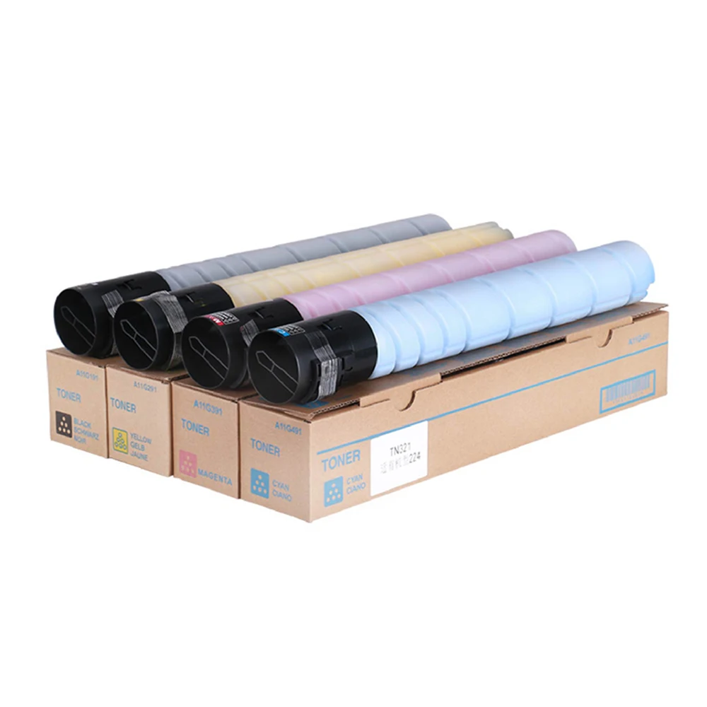 Genuine Quality Compatible TN321 Toner Cartridge Konica Minolta TN321 CMYK Toner Bizhub C224 C284 C364 Copier Toner