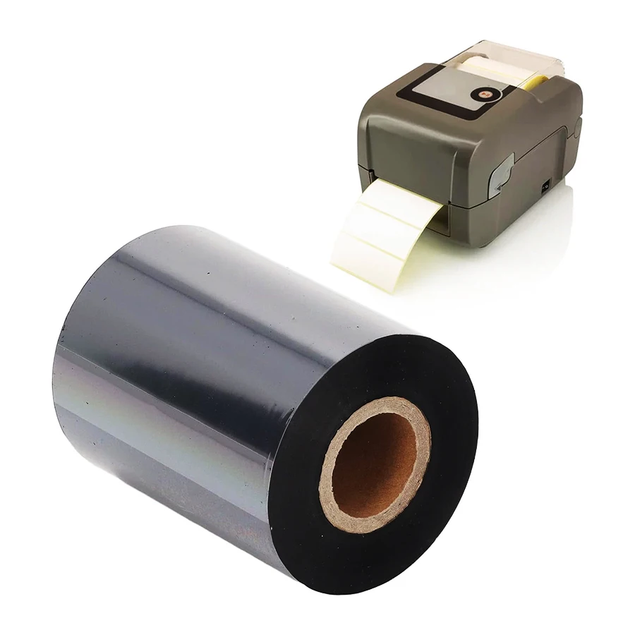 1006B Термотрансферная лента восковая лента 110 мм x 300 м сердцевина 25 мм восковая лента со штрих-кодом для принтера этикеток