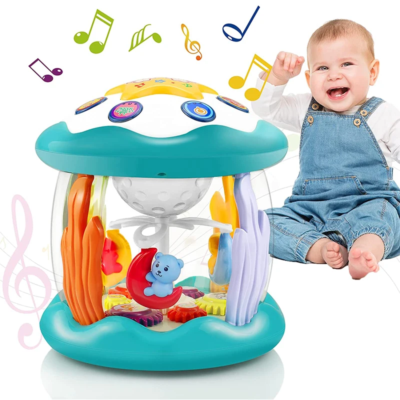 Infant Babies Ocean Rotating Light Up Musical Learning Toys Early Educational Toys for Toddlers 12-18 Months