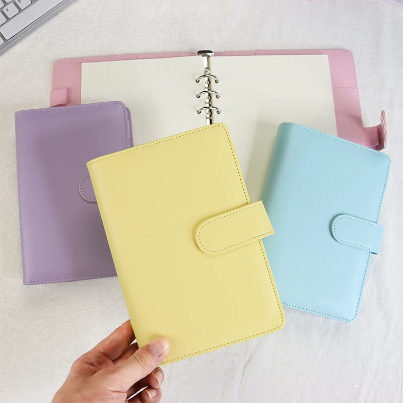 A5 a6 cash envelope money saving organizer binder business planner pu leather budget binder with envelopes