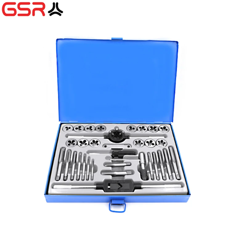 HSS/ALLOY Steel Tap and Die Set M3~M12 Hand Tap & Round Die & Tap Wrench Tapping Tools