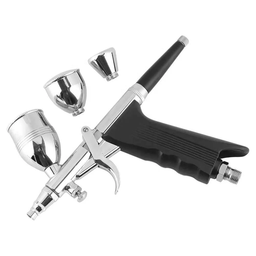 Double Action Gravity Feed  Spray Gun Used For Body Painting / Cake Decorating / Nail Painting Airbrush Gun