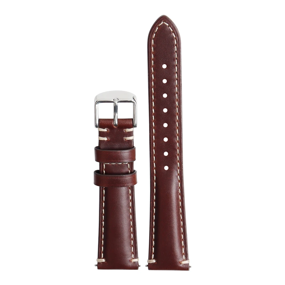 Watch Band Replacement Leather Straps Top Layer Vintage Luxury Genuine Cordovan Tapering Leather 20mm 22mm Opp Bag Breathable