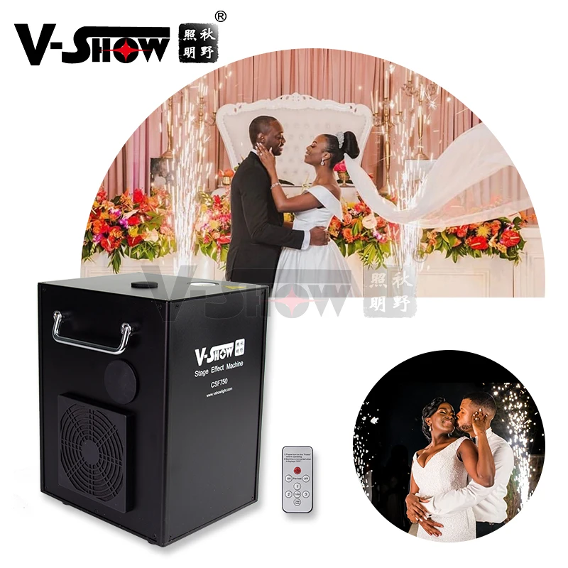 VSHOW CSF750 American hot sale 750w Cold spark fountain stage lighting equipment for Wedding party