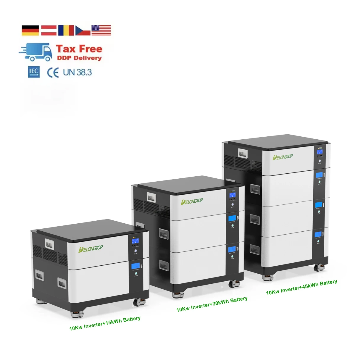 10KVA 10 kw ESS All In One Inverter And Lithium Battery 48v 300ah 600ah 900ah 15 kwh 30 kwh 45 kwh Batteries Power Solar Storage