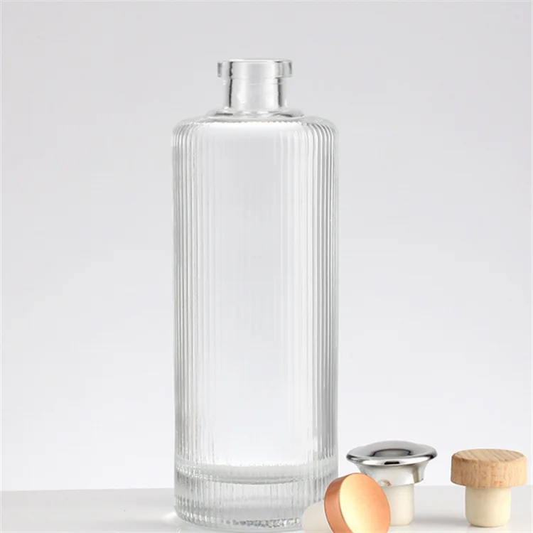 750ml Crystal White Spirits Brandy Whiskey Glass Bottle Clear Flint Empty Glass Bottle For Sale