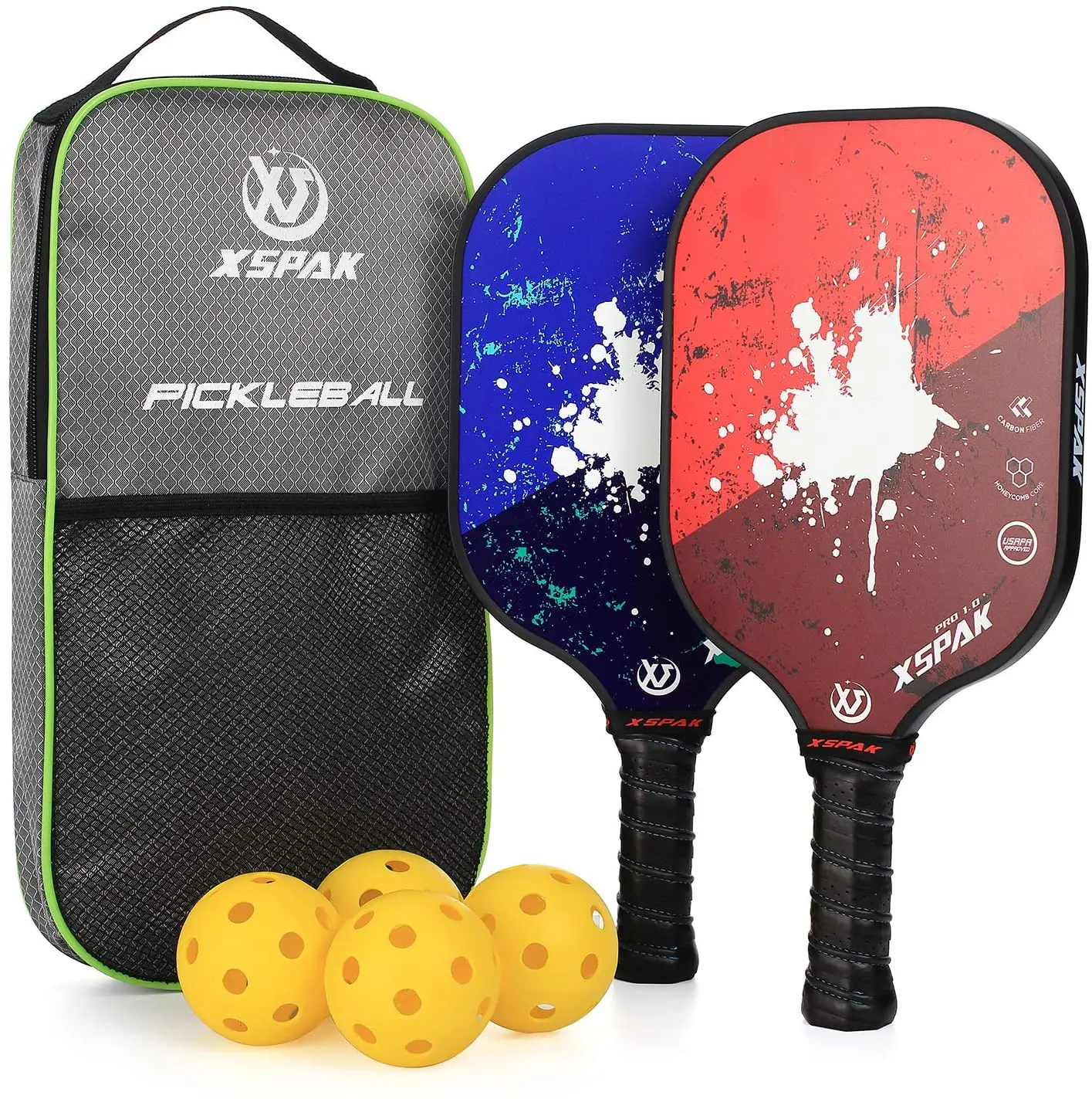 Carbon Fiber Pickleball Paddles Set of 2 Pickleball Paddle Pickleball Graphite Set