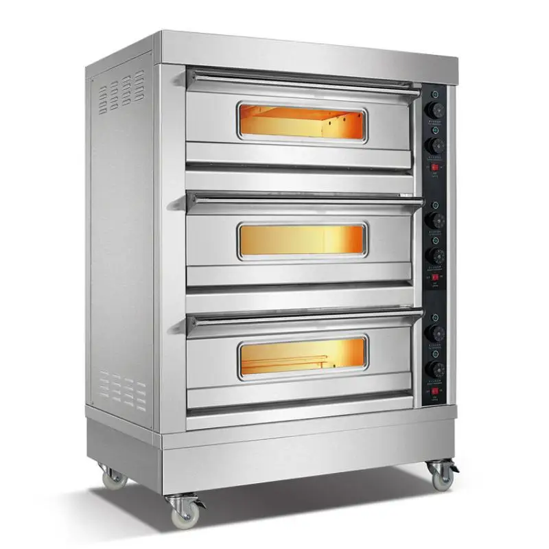Industrial bread bakery oven price,Commercial bakery Equipment gas 1 2 3 deck bread maker pizza baking oven making machine