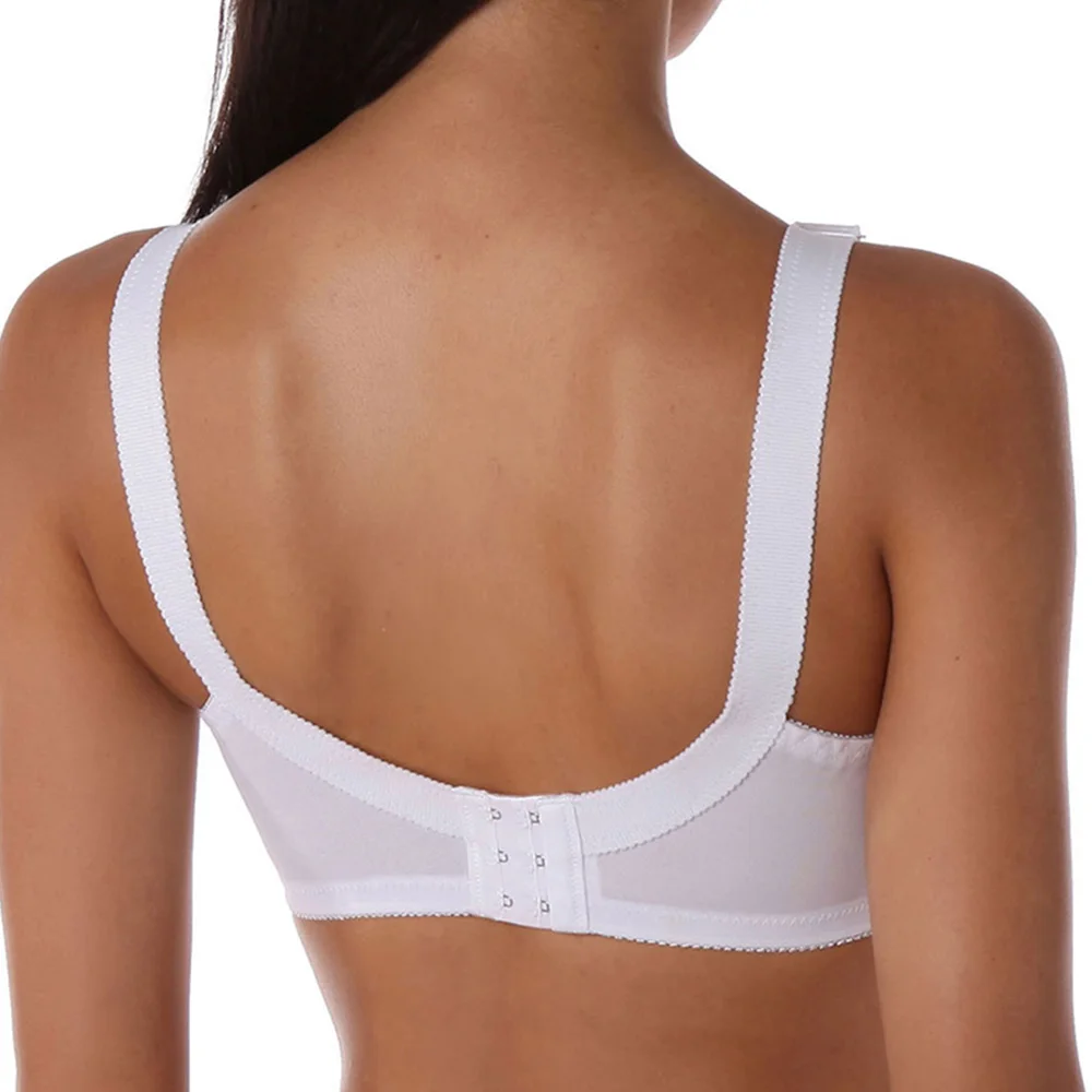 Women Unlined Full Coverage Ultra Thin Wireless Adjusted-straps D E F G H I White Big Minimizer Bras Plus Size Lace Bra