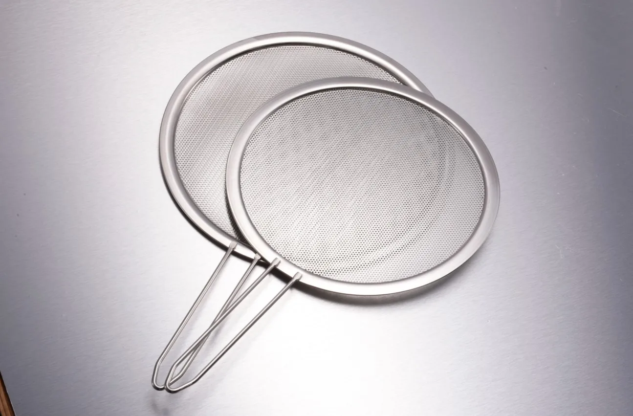 
304 High Quality Stainless Steel Grease Splatter Screen for pan grease cover strainer 