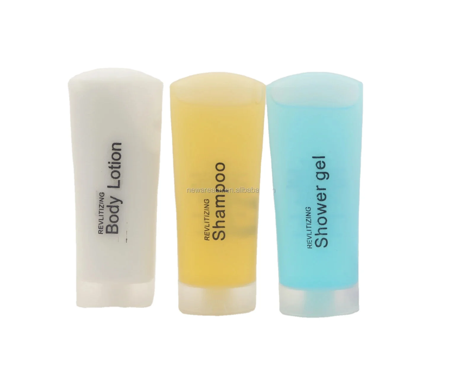 hotel PE bottle head stand bottle with logo customized 35ml disposable hotel shampoo and lotion